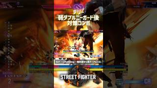 【SF6】テリー 弱ダブルニーガード後ODパワチャ対策コンボ！