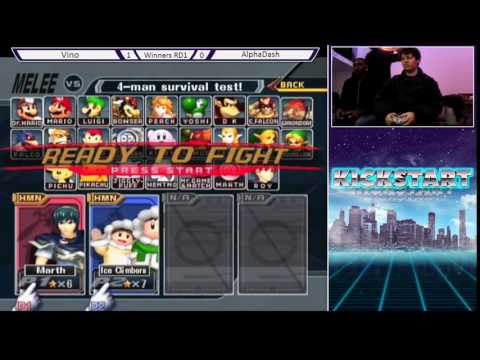 Kickstart 15 Winners Round 1 - Vino (Marth) vs AlphaDash (Ice Climbers)
