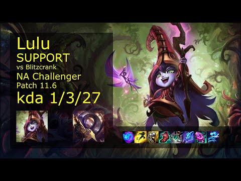 Lulu Support & Twitch vs Blitzcrank & Caitlyn - NA Challenger 1/3/27 Patch 11.6 Gameplay