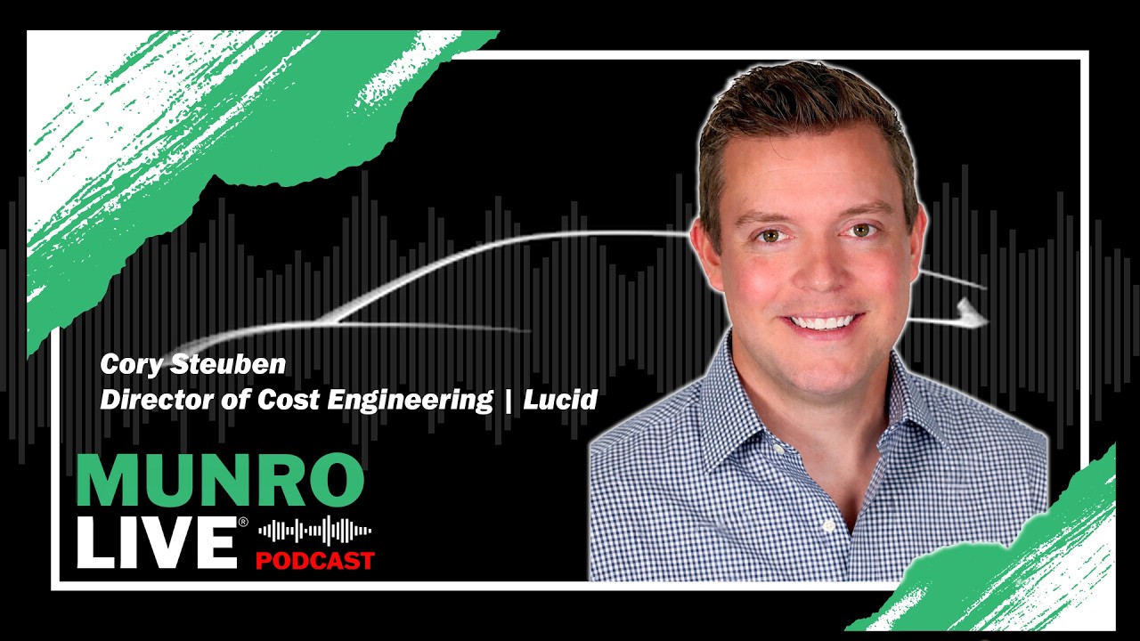 Munro Live host Jordan Munro interviewing Lucid's Cory Steuben about the midsize platform cost engineering strategy