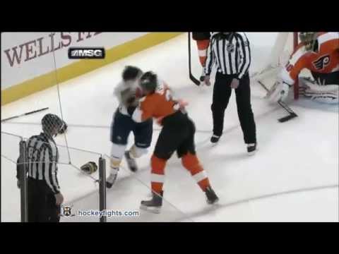 Zack Kassian vs Tom Sestito Feb 16, 2012