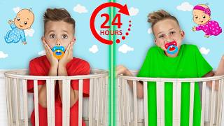 Download lagu Vlad and Niki 24 Hours Baby Challenge and Other Fun Challenges for Kids mp3