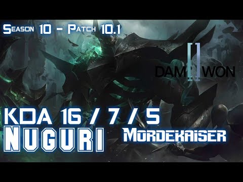DWG Nuguri MORDEKAISER vs GANGPLANK Top - Patch 10.1 KR Ranked