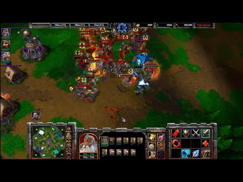 1 (Human) vs 3 Insane Computer AI (Human, Orc and Night Elf) | Warcraft 3 Reforged