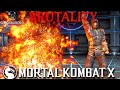THE BEST SCORPION BRUTALITIES Mortal Kombat X Scorpion Gameplay