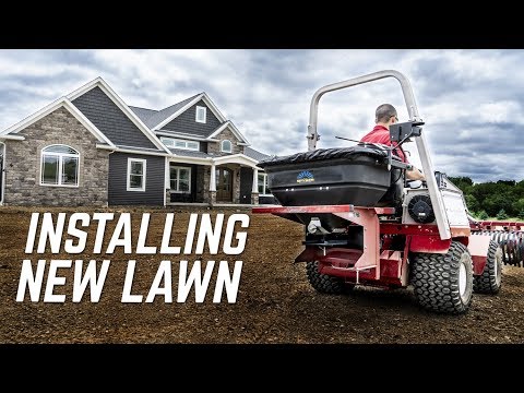 Seeding a New Yard with the Ventrac Broadcast Spreader
