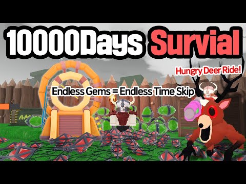 10000 Days Solo Survival with a Time Machine In 99 Nights in the Forest Roblox!