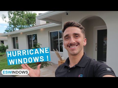 ESWindows Hurricane Impact Windows Finished Project ( Elite Line: White Aluminum with grey glass)