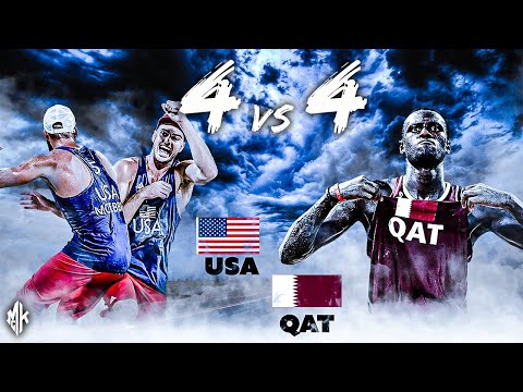 4 vs 4 Beach Volleyball World Beach Games Highlights USA vs Qatar