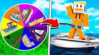 GIRA LA RULETA DE LA SUERTE Y GANA UN BARCO DE LUJO EN MINECRAFT !! EL MEJOR BARCO DEL MUNDO