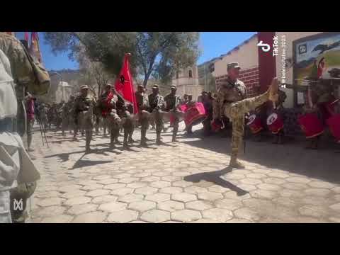 Desfile homenaje a los héroes de Calama, por el RI-27Antofagasta Colcha “k”- Bolivia 