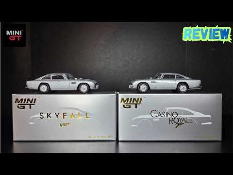Feature Image thumbnail for the video blog Mini GT - James Bond Aston Martin DB5 - Casino Royale & Skyfall - REVIEW by  booster_diecast