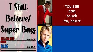 Glee - I Still Believe/Super Bass | Line Distribution + Lyrics