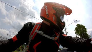 Road test of AXXIS WOLF DS VAPOUR D1 Red Helmet