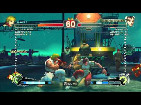 SSF4 AE: LeviStrauss1829 (Ken) vs TAKAHOKO (Chun-Li) - Ranked Match (720p HD)