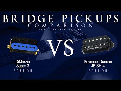 DiMarzio SUPER 3 vs Seymour Duncan JB SH-4 - Passive Bridge Guitar Pickup Comparison Tone Demo