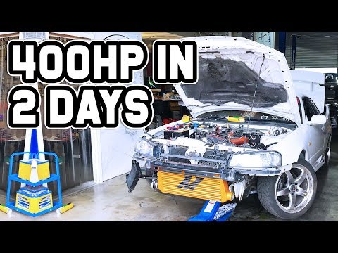 400HP IN 2 DAYS ON A R34 SKYLINE! - Mamba Bolt On Skyline Turbo Install