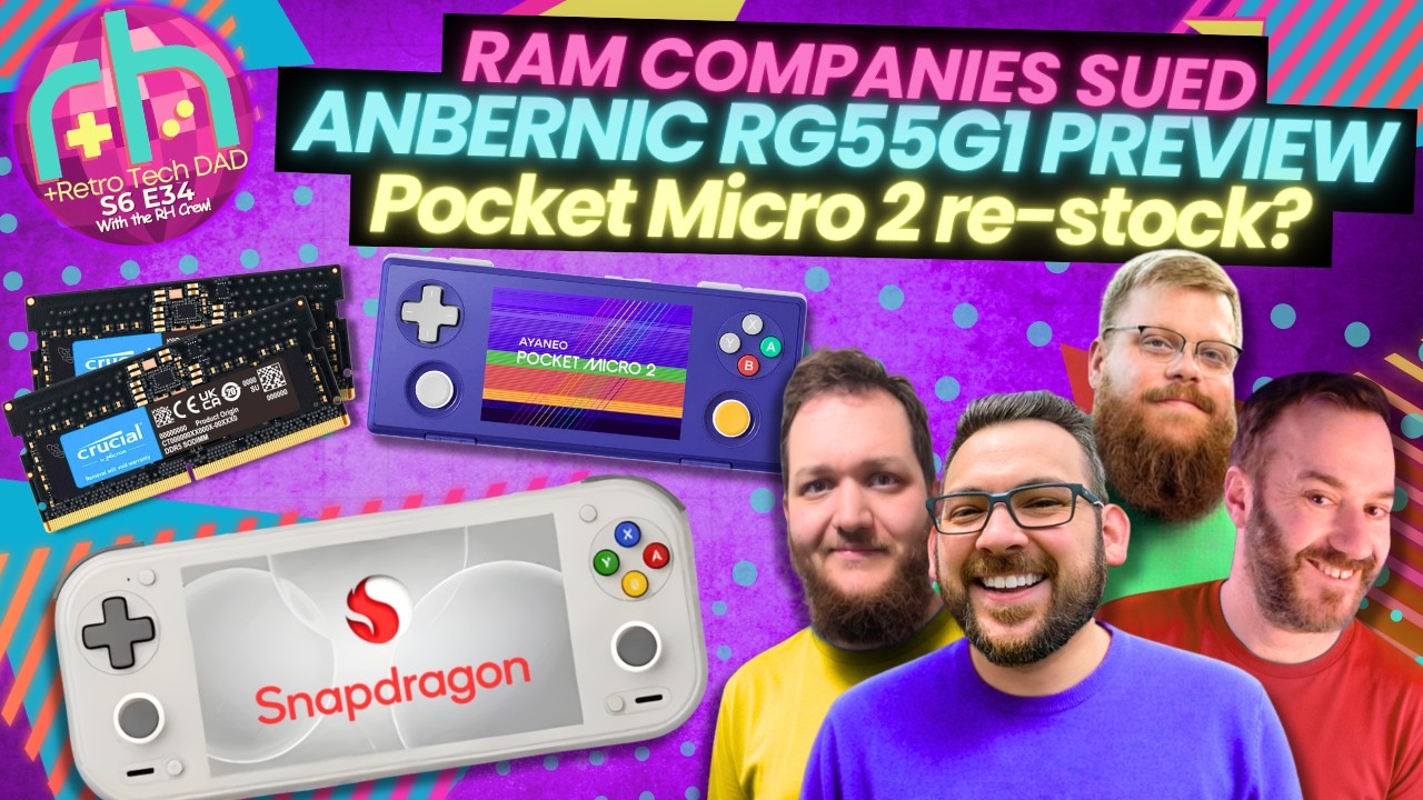 AYANEO Pocket Micro 2 Re-stock, Anbernic Rg55G1 preview & RAM Companies SUED
