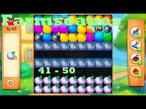 Farmscapes Level 41 - 50 HD Gameplay Walkthrough |  3 - match game | android | ios | pc | app