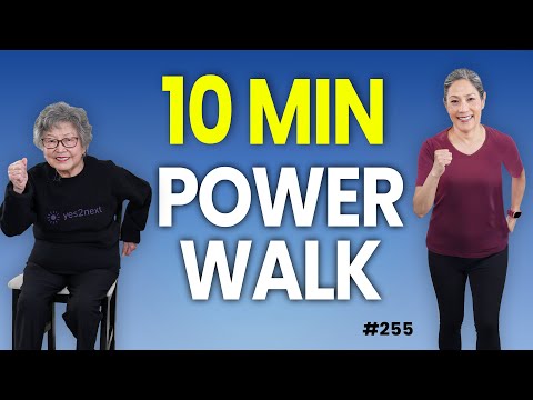 10-Min Power Walk for Seniors (Improve Heart health & Lower Blood Pressure)