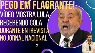 LULA PEGO EM FLAGRANTE recebendo ajuda durante entrevista no JN!