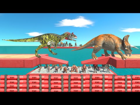 Jump over deadly dynamite - Animal Revolt Battle Simulator