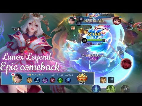 LUNOX LEGEND - EPIC COMEBACK🔥 Best build and emblem | Top global Lunox