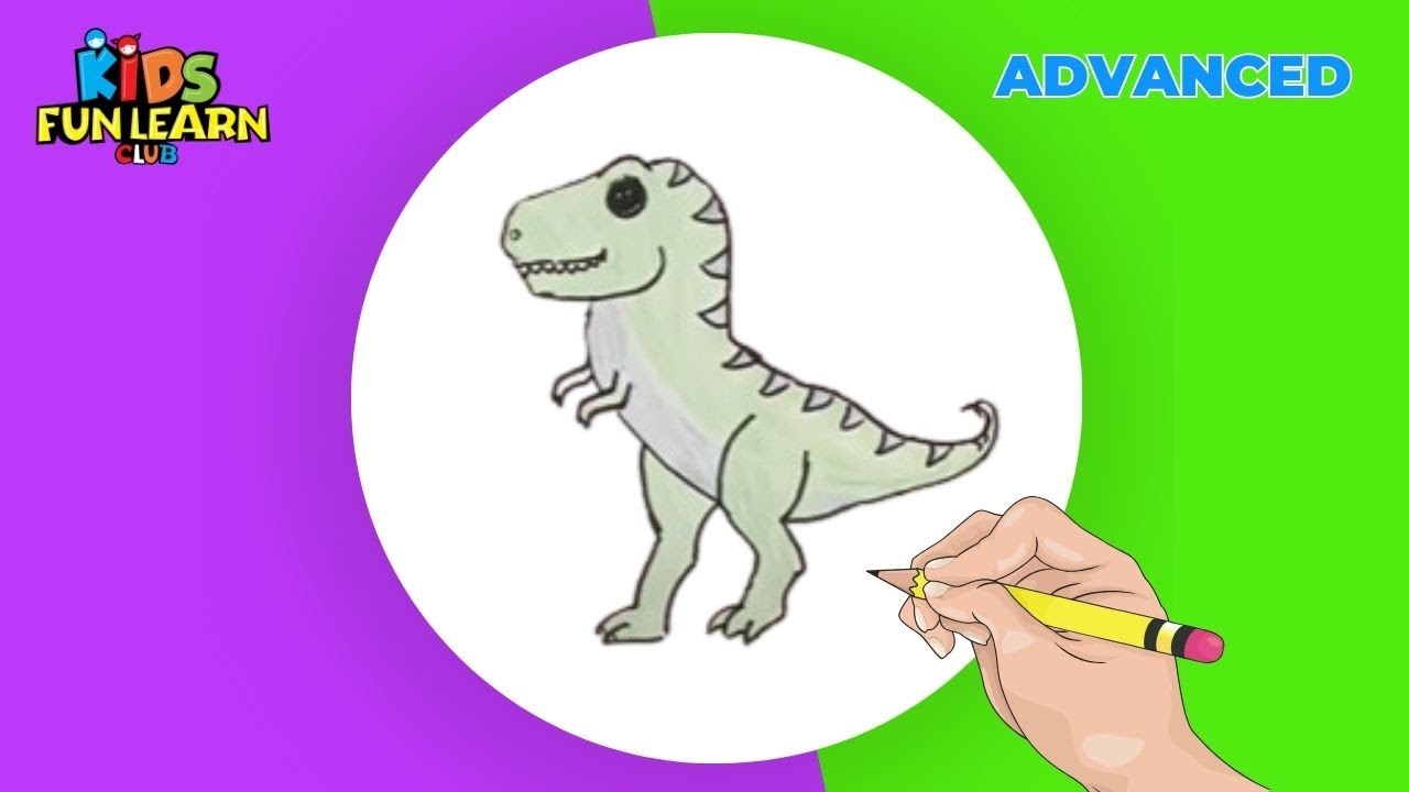How to draw dinosaur trex
