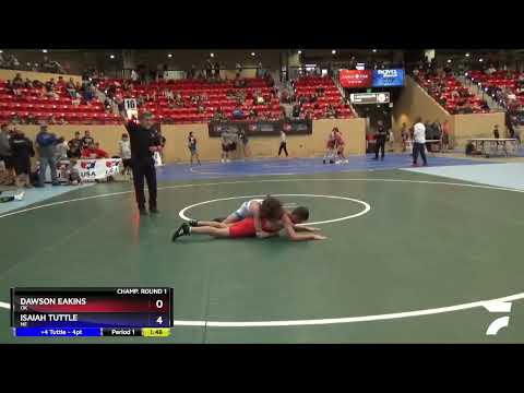 97 Lbs Champ. Round 1 - Dawson Eakins, OK Vs Isaiah Tuttle, NE 9e3b