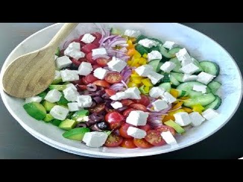 Easy & Fresh Mediterranean Greek Salad Recipe| Mediterranean Greek Salad and Homemade Greek Dressing