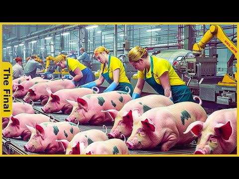 How Farmers Transport And Process Ham From Millions Of Pigs - Pig Farm | Food Processing Machines