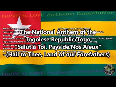Togo National Anthem with music, vocal FEMALE, and lyrics French w/English Translation