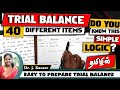 Trial Balance In Tamil 40 Different Accounts Introduction To Accounting By Dr J Kauser