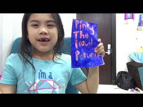 Yza is storytelling - pinky the proud petunia