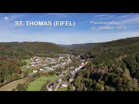 Panoramaflug über St. Thomas (Eifel)