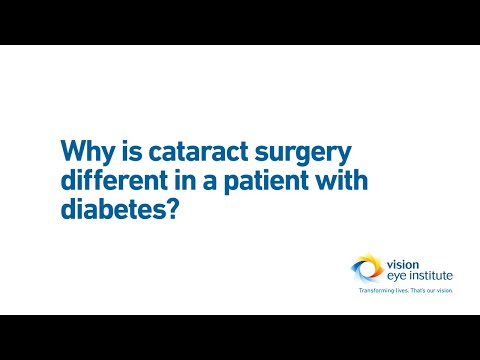 Why is cataract surgery different in a patient with diabetes?