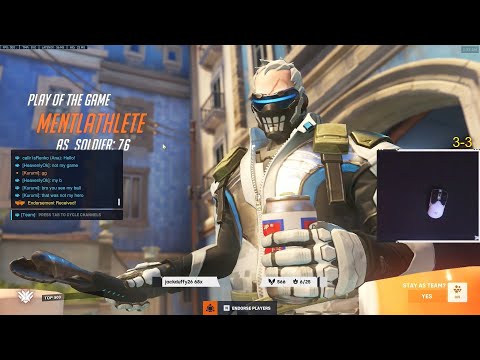 POTG! GALE INSANE SOLDIER 76 GAMEPLAY OVERWATCH 2 TOP 500 SEASON 3