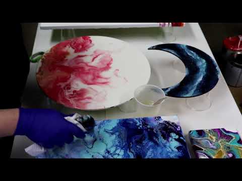 (394) Resin on Oil Paint!! How I finish my acrylic poured fluid art!