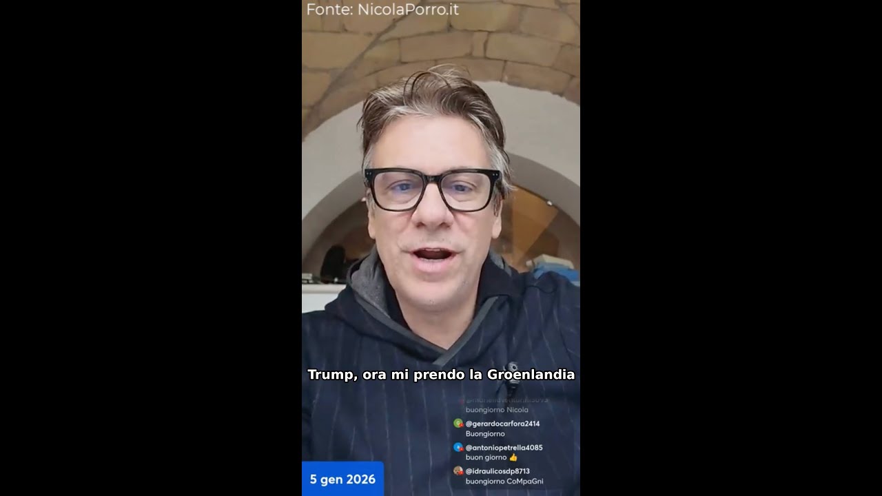 NICOLA PORRO: "DOPO MADURO ADESSO TRUMP VUOLE LA GROENLANDIA?"