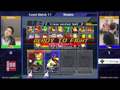 Event Match 11: R2DLiu (Fox) vs Velocity (Falco) - Pools