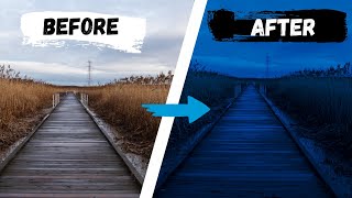 Turn Day into Night in Photoshop (Easy Tutorial!)