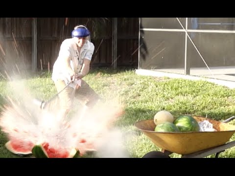 Pouring Molten Salt in Watermelons!