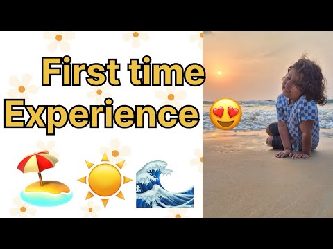 NAMYA KA FIRST SEA VIEW 👍🙂🙂#funny #goa #firstexperience #seaview #beachday#love #family