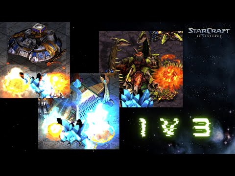 [Cross_tv1] MUST Watch Starcraft 1v3 game | Starcraft Fastest Map Terran