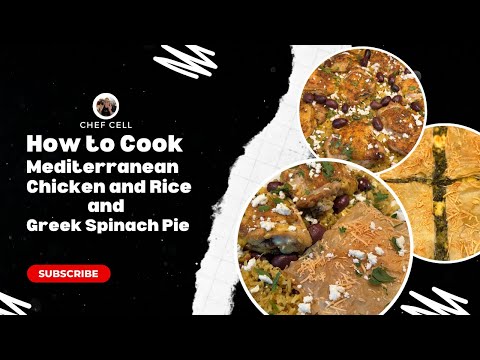 Mediterranean Chicken and Rice Recipe with Greek Spinach Pie