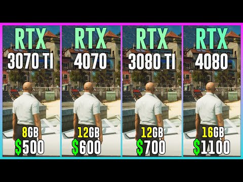 RTX 3070 TI vs RTX 4070 vs RTX 3080 TI vs RTX 4080 - Test in 12 Games
