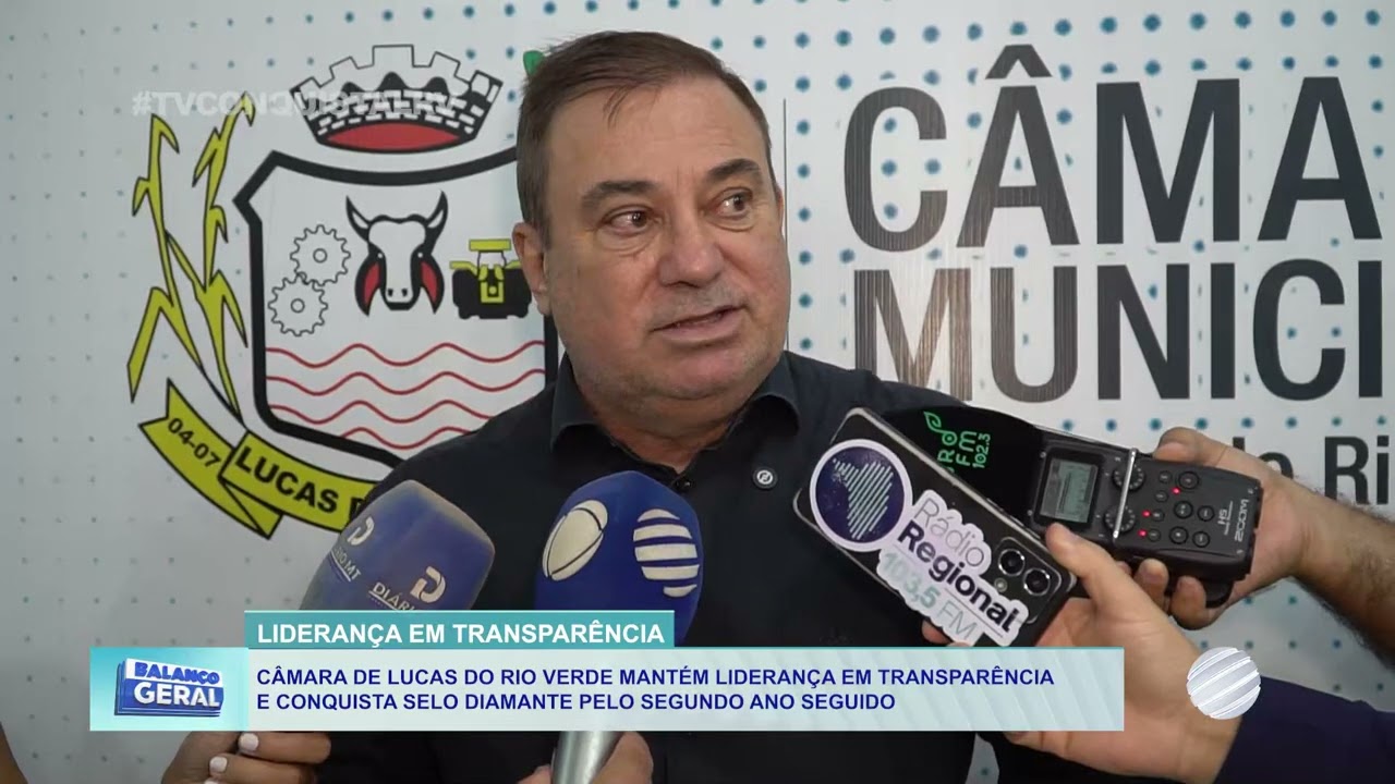 Câmara de Lucas do Rio Verde conquista Selo Diamante e alcança 98% de transparência