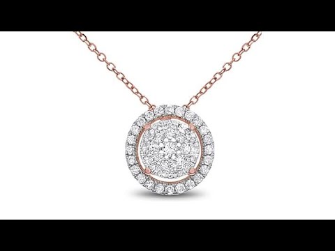 Diamond Couture 0.25ctw Diamond 14K Gold Round Pendant