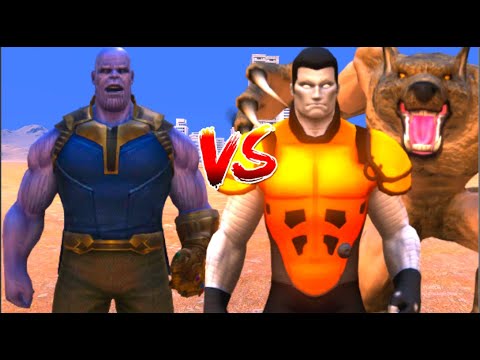 100 Thanos vs 1000 Werewolf and 1000 Colossus (Marvel vs Marvel)