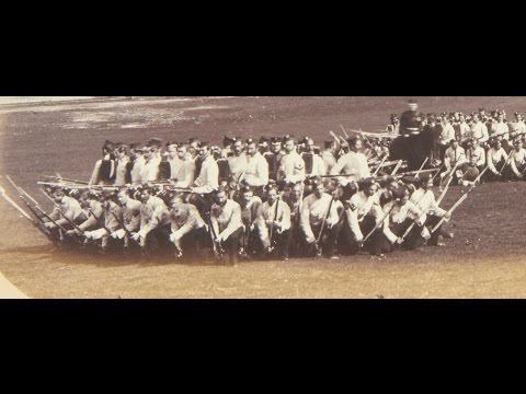 Rare Photographs of Soldiers Drilling in Square Formation